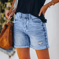 Claudia - Short en denim extensible pour femme