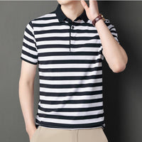 Polo classique à rayures pour hommes