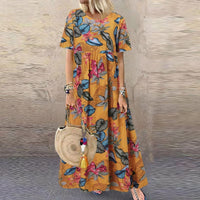 Lotte - Maxi-robe à fleurs vives pour un look élégant
