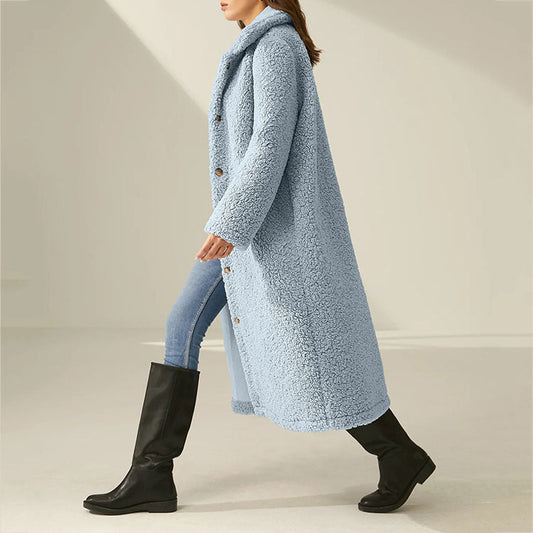 Langer Damenmantel aus Fleece - Ysandre
