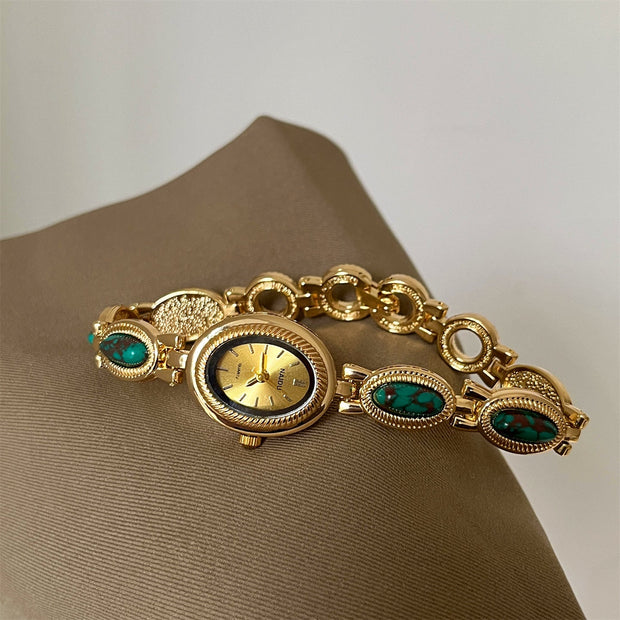 Bijoux femme montre bracelet avec détail ovale - Alviera
