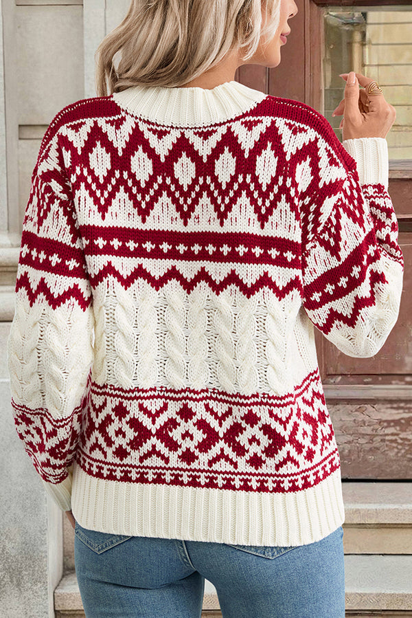 Weihnachtsdesign Strickmantel für Frauen - Maelinne