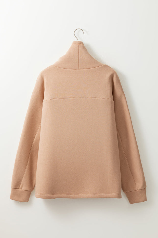 Aubrey - Rollkragen-Sweatshirt mit Kordel und Ärmeln