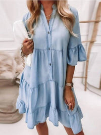 Kierra - Colour-washed denim dress