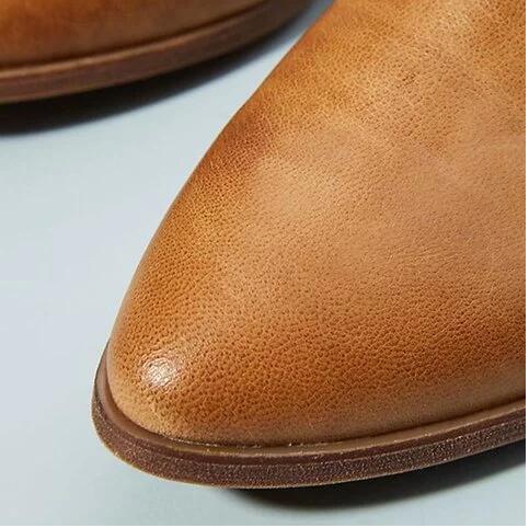 Niedrige Damenstiefel aus mattem Wildleder - Kaira
