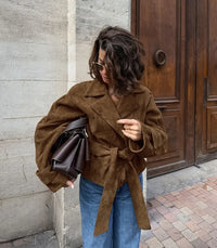 Manteau vintage à lacets pour femmes - Kiara
