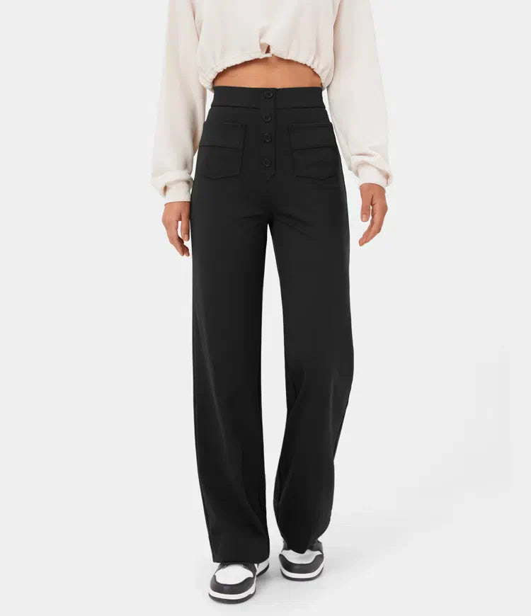 Damenhose mit Knöpfen vorne - Elvren