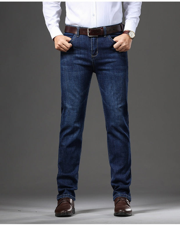 Gerade Herrenjeans aus Stretch-Denim - Bruno