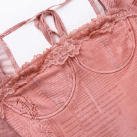 Gala - Robe longue chic en dentelle rose