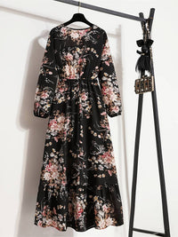 Abella - Robe longue à imprimé floral bohème