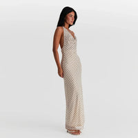 Ivy - Robe longue imprimée à bretelles spaghetti