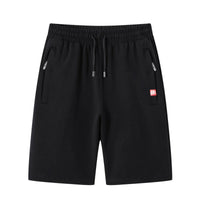 Short de sport uni avec poches zippées pour hommes - Kevin