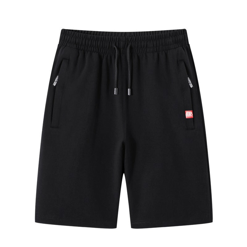 Unifarbene Sportshorts für Männer mit Reißverschlusstaschen - Kevin