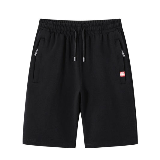 Short de sport uni avec poches zippées pour hommes - Kevin