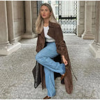 Langer Herbstmantel im Vintage-Stil - Kloe