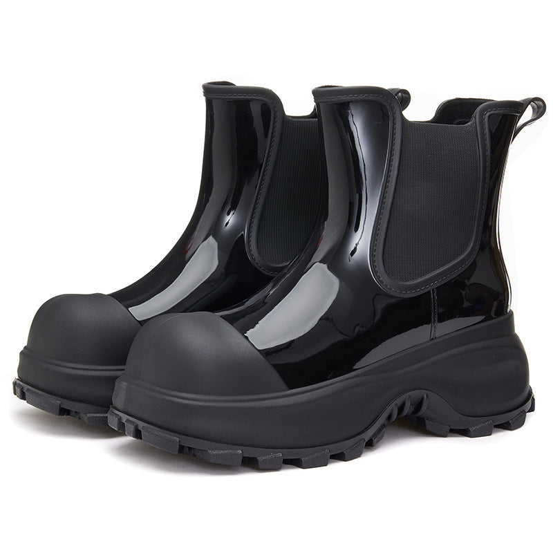 Regenstiefel für Frauen mit dicken Sohlen und wasserdicht - Karilyn