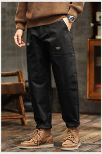 Pantalon décontracté pour homme en coton résistant, droit, style cargo - Marcos