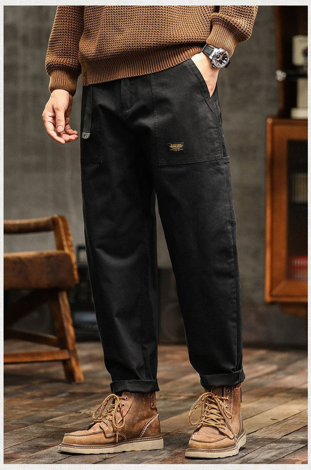 Pantalon décontracté pour homme en coton résistant, droit, style cargo - Marcos