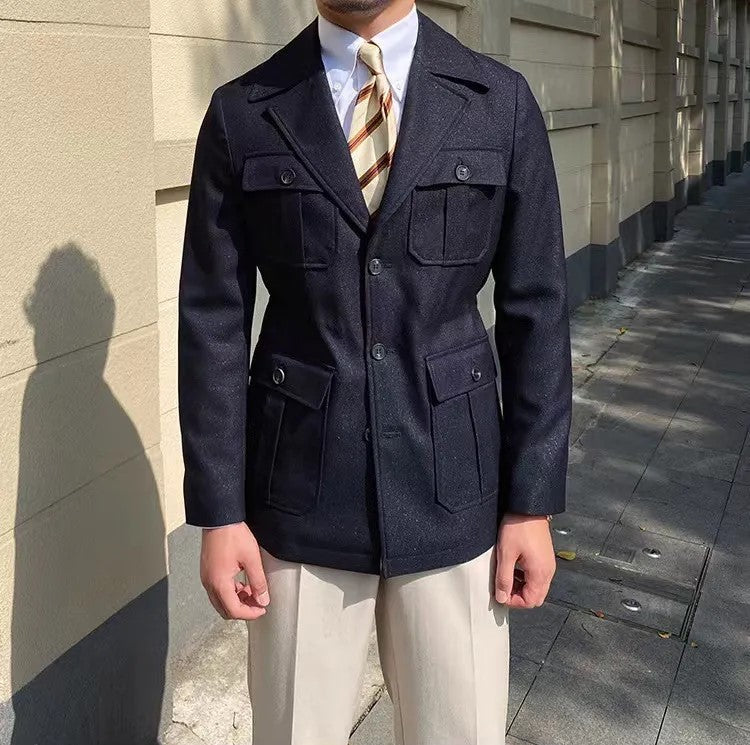 Enzo - Wintermantel mit Schneiderkragen, Haute Couture