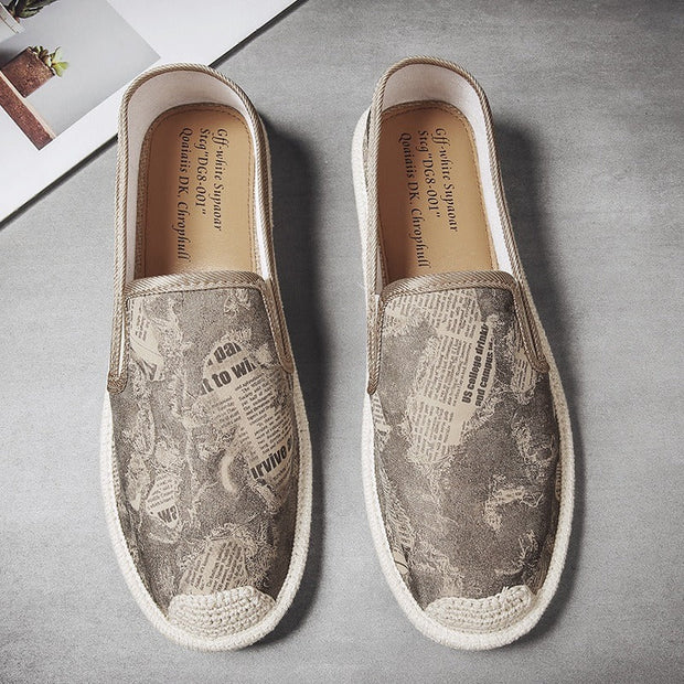 Chaussures plates pour hommes sans lacets modèle périodique - Arlen