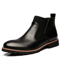 Bottines en cuir pour homme de style brogue - Levan