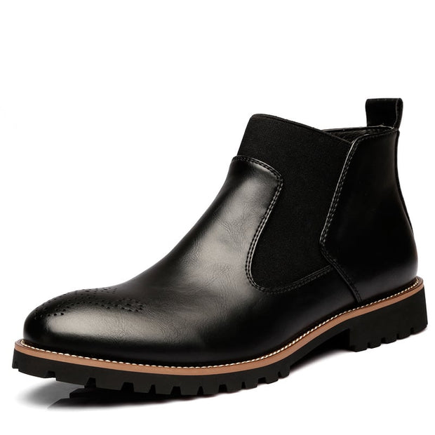 Bottines en cuir pour homme de style brogue - Levan