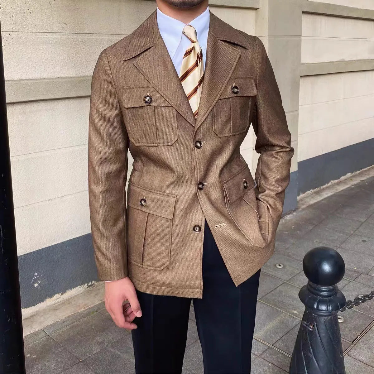 Enzo - Wintermantel mit Schneiderkragen, Haute Couture