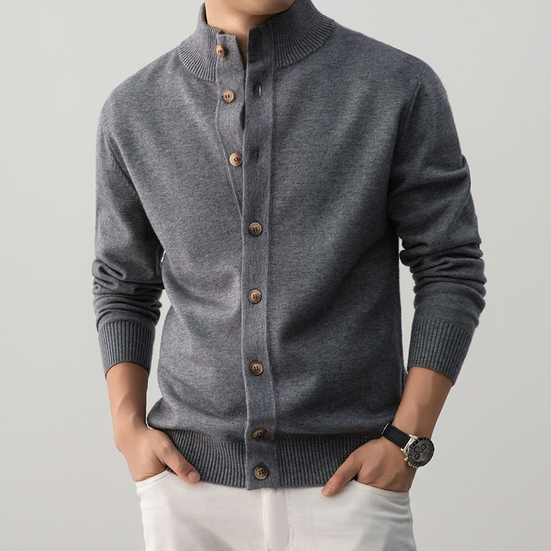 Herren Strickjacke mit dickem Rollkragen - Silah