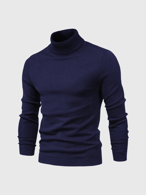 Pull à col roulé pour hommes, lavable