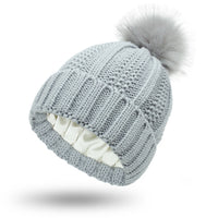 Damenstrickmütze mit Bommel - Daitonna