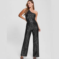 Asymmetrischer Pailletten-Jumpsuit für Damen - Narevia