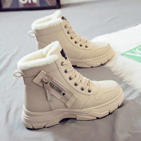 Bottes à lacets à effet thermique pour femme - Maïelle