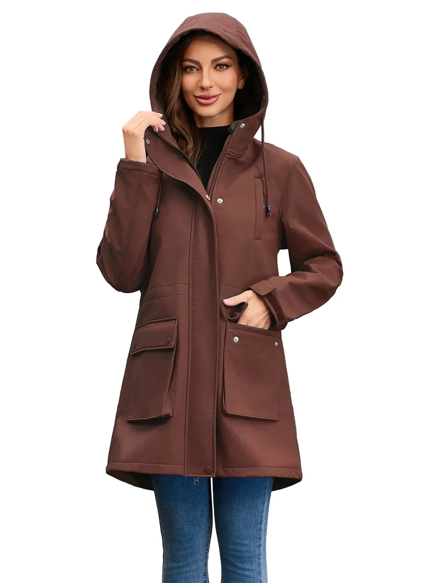 Wasserdichte Damen-Softshelljacke mit Kapuze - Elina