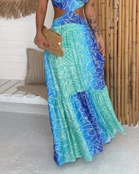 Katherine - Robe longue à imprimé coloré