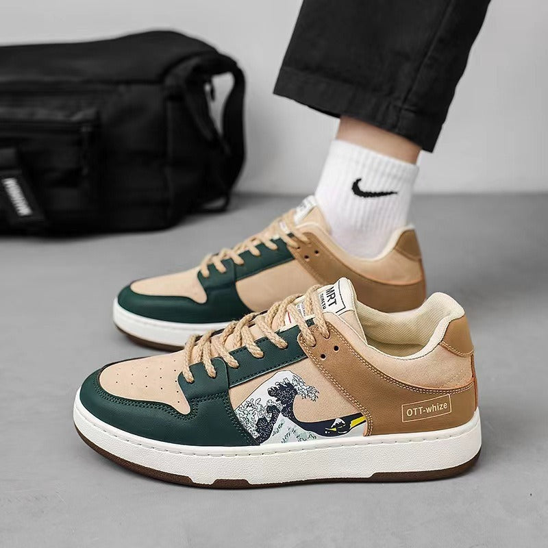 Mehrfarbige Herren-Turnschuhe mit grafischem Aufdruck - Enzo