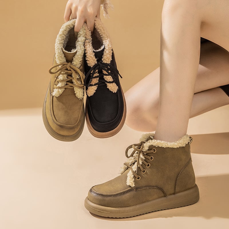 Winterliche Damenstiefelette mit flauschigem Futter - Avenna
