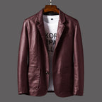 Herrenjacke mit Glattledereffekt - Maël
