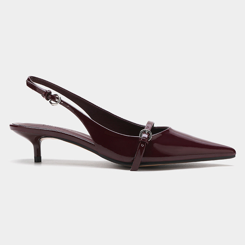 Damen Schuhe mit spitzem Absatz und Hardware-Riemen - Solène