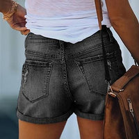 Clio - Short en denim déchiré