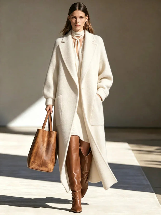 Manteau long pour femme à revers - Mara