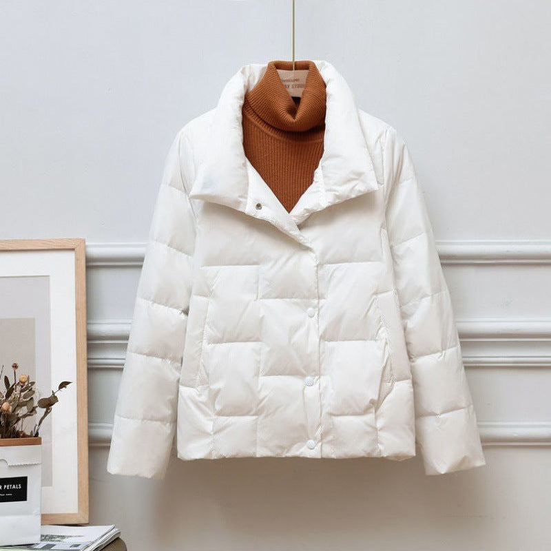 Kurze Damen-Steppjacke mit hohem Kragen - Valery