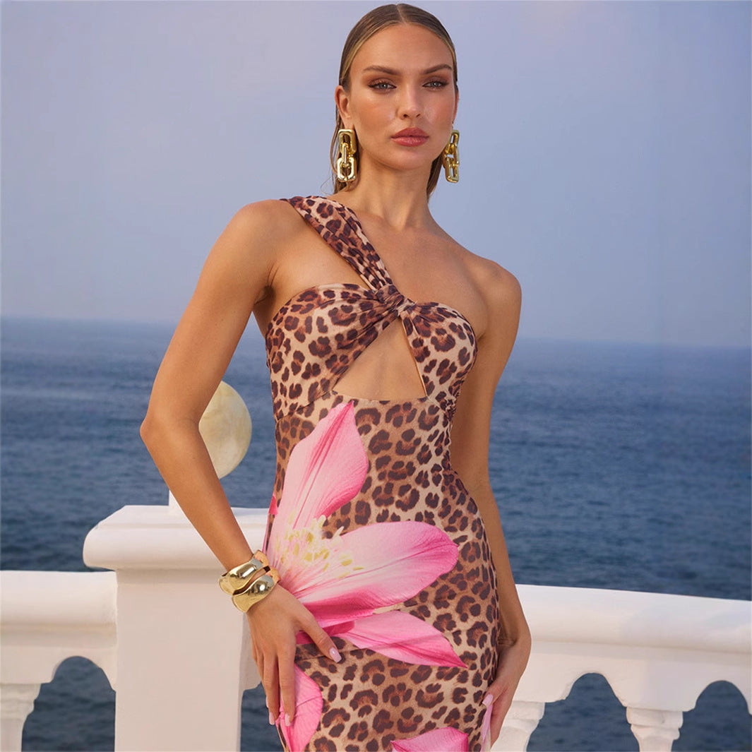 Damen Maxikleid mit Blumen- und Tierprint - Calira