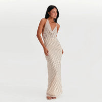 Ivy - Robe longue imprimée à bretelles spaghetti