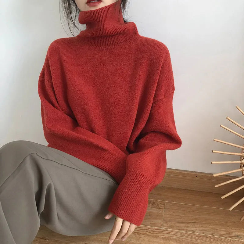 Brielle - Rollkragenpullover im Stil eines gesteppten Pullovers