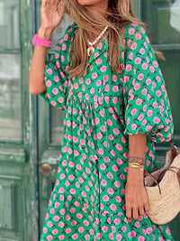 Abisha - Robe longue boho ample à imprimé floral