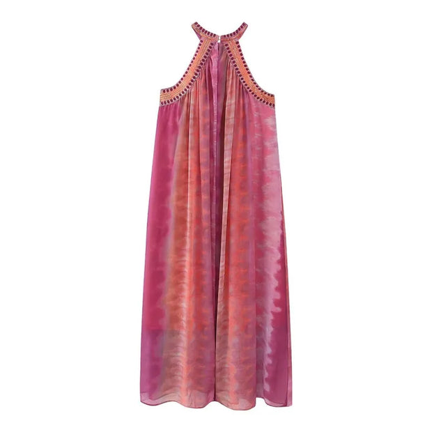 Marbella - Robe fluide à col licou