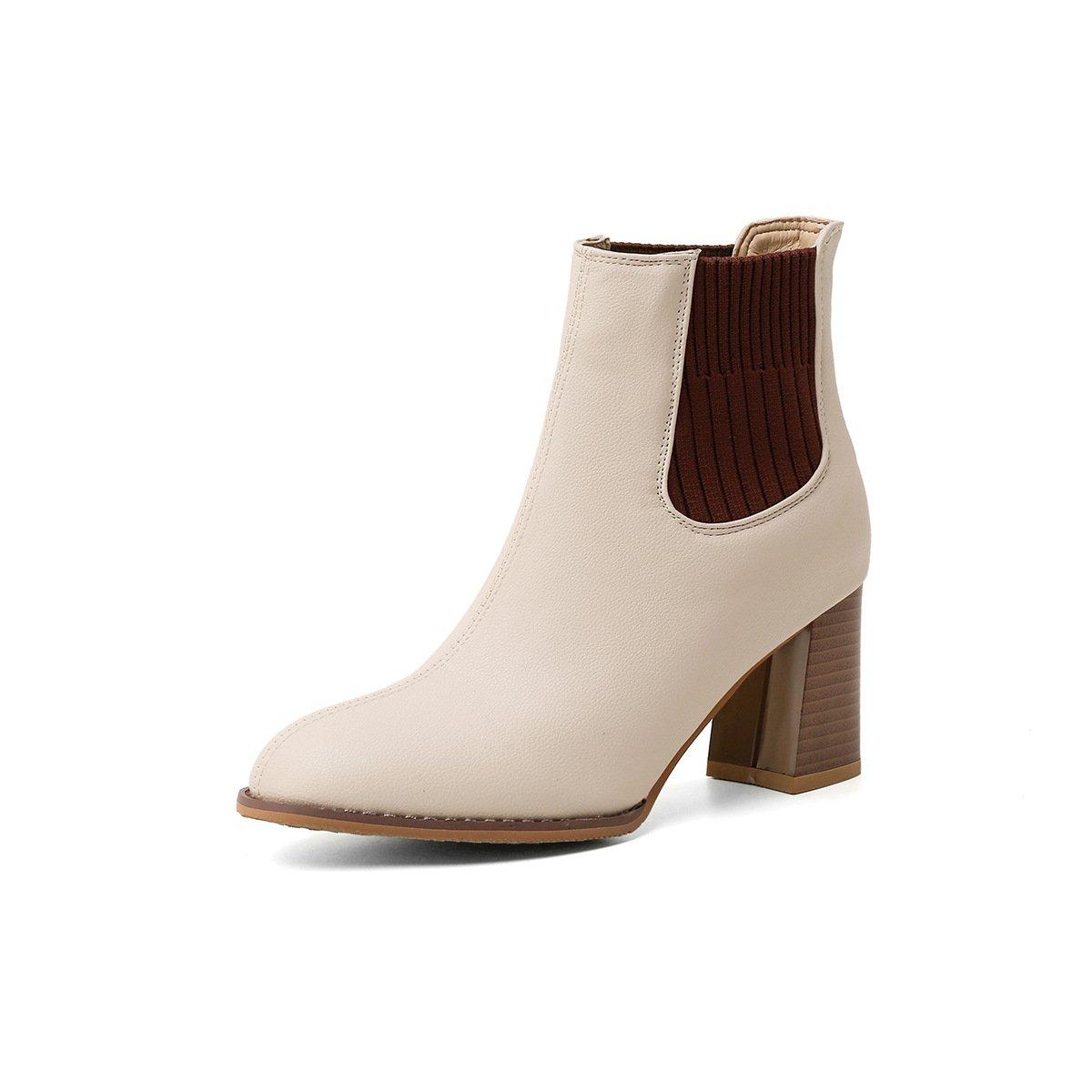 Geometrische Damenstiefeletten mit Gummizug - Rous