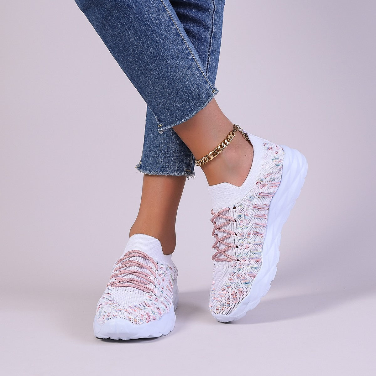 Atmungsaktive Damen-Turnschuhe aus Stoff mit sportlicher Sohle - Eloísa