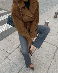 Manteau vintage à lacets pour femmes - Kiara