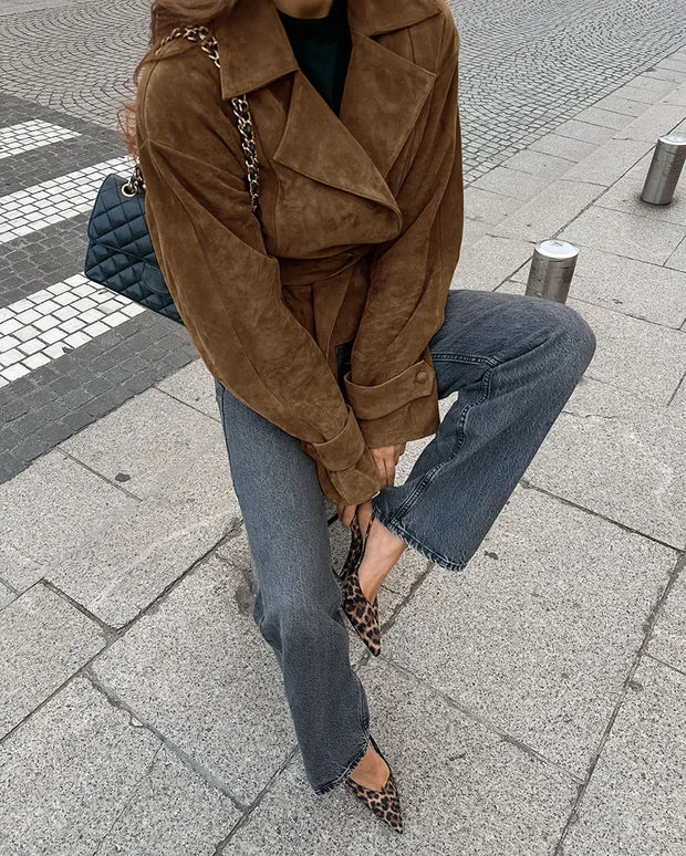 Manteau vintage à lacets pour femmes - Kiara